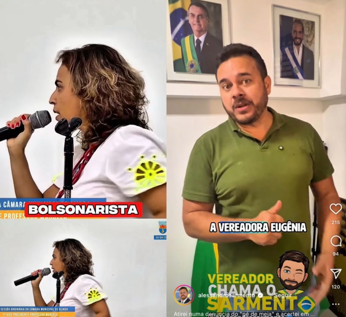 EUGÊNIA E SARMENTO TRAVAM GUERRA DE NARRATIVAS NAS REDES APÓS EMBATE NA CÂMARA DE OLINDA