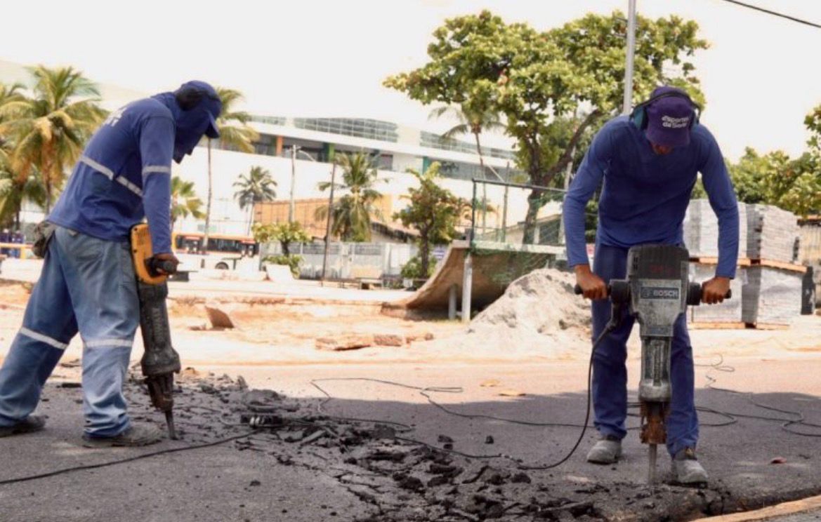 OBRAS NA PRAÇA DUQUE DE CAXIAS ENTRAM EM RETA FINAL E PREFEITURA DE OLINDA DEFINE DATA PARA INAUGURAÇÃO
